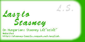 laszlo stasney business card